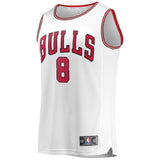 8-Zach LaVine Chicago Bulls Jersey – Association Edition – White