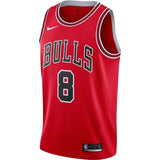 8-Zach LaVine Chicago Bulls  Swingman Jersey - Icon Edition – Red