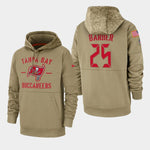 Men's Peyton Barber Tampa Bay Buccaneers 2019 Salute to Service Sideline Therma Pullover Hoodie - Tan