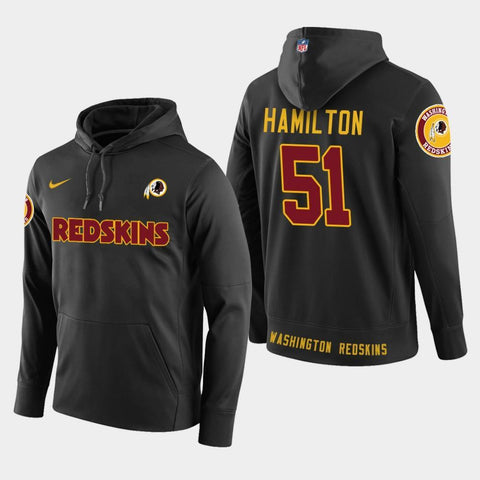 Men's Washington Redskins #51 Shaun Dion Hamilton New Season Player Pullover Hoodie - Black