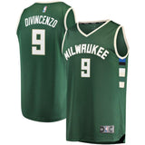 9-Donte DiVincenzo Milwaukee Bucks  Jersey - Icon Edition - Hunter Green