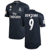 Real Madrid 9-Karim Benzema  Away Soccer Jersey 2018-19 – Gray