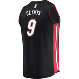 9-Kelly Olynyk Miami Heat  Jersey Black - Icon Edition