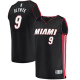 9-Kelly Olynyk Miami Heat  Jersey Black - Icon Edition