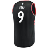 9-Serge Ibaka Toronto Raptors Jersey Black - Statement Edition