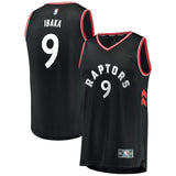 9-Serge Ibaka Toronto Raptors Jersey Black - Statement Edition