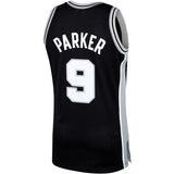 9-Tony Parker San Antonio Spurs  2001-02 Hardwood Classics Swingman Jersey – Black