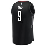 9-Zhou Qi Houston Rockets  Jersey Black - Statement Edition