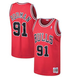 91-Dennis Rodman Chicago Bulls  1997-98 Hardwood Classics Swingman Jersey - Red