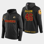 Men's Washington Redskins #46 Garrett Hudson New Season Player Pullover Hoodie - Black