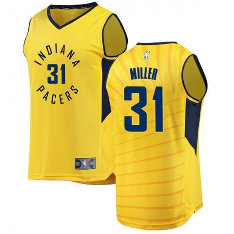 Men's Reggie Miller Indiana Pacers Fanatics Branded Swingman Gold Fast Break Jersey - Statement Edition