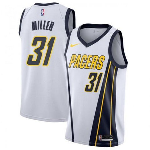 Men's Reggie Miller Indiana Pacers Nike Swingman White 2018/19 Jersey - Earned Edition