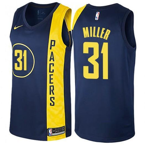 Men's Reggie Miller Indiana Pacers Nike Swingman Navy Blue Jersey - City Edition