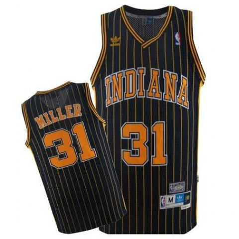 Men's Reggie Miller Indiana Pacers Mitchell and Ness Navy Blue Throwback Jersey