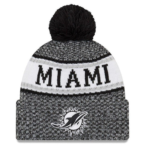 Miami Dolphins New Era 2019 Cold Weather Black Knit Hat – Black