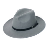 Fedora Hat Men Women Imitation Woolen Winter Women Felt Hats Men Fashion Black Top Jazz Hat Fedoras Chapeau