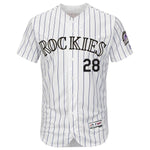 Nolan Arenado Colorado Rockies Majestic Home Flex Base Collection Player Jersey - White/Purple