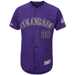 Nolan Arenado Colorado Rockies Majestic Home Collection Flex Base Player Jersey - White/Purple