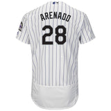 Nolan Arenado Colorado Rockies Majestic Home Flex Base Collection Player Jersey - White/Purple