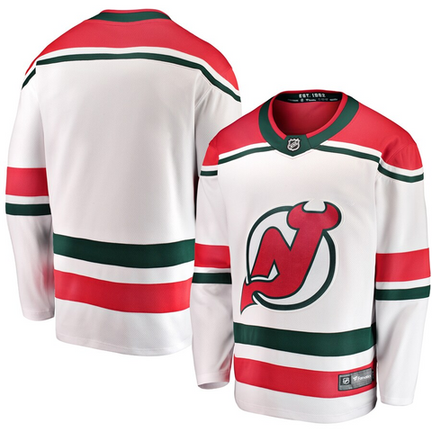 Men's New Jersey Devils Fanatics Branded White Alternate Breakaway Jersey