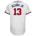 Ronald Acuña Jr. Atlanta Braves Majestic Home Collection Flex Base Player Jersey – White