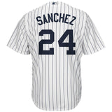 Gary Sanchez New York Yankees Majestic Home Official Cool Base Player Jersey - White/Navy