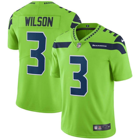 Russell Wilson Seattle Seahawks Nike Vapor Untouchable Color Rush Limited Player Jersey - Neon Green