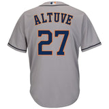 Jose Altuve Houston Astros Majestic Road Official Cool Base Player Jersey - Gray