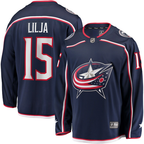 Men's Columbus Blue Jackets Jakob Lilja Fanatics Branded Navy Home Breakaway Player Jersey