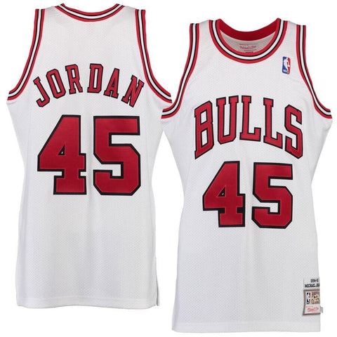 Men's Chicago Bulls Michael Jordan Mitchell & Ness White 1994-95 Home Jersey