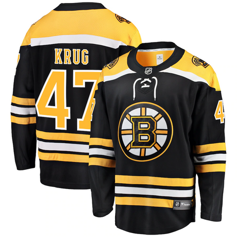 Men's Boston Bruins Torey Krug Fanatics Branded Black Home Breakaway Player Jersey