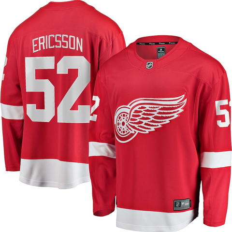 Men's Detroit Red Wings Jonathan Ericsson Fanatics Branded Red Breakaway Player Jersey