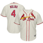 Yadier Molina St. Louis Cardinals Majestic Alternate Cool Base Player Jersey – Horizon Blue/Cream