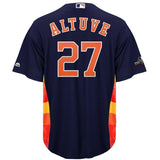 Jose Altuve Houston Astros Majestic 2019 Postseason Official Cool Base Player Jersey - Navy