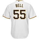 Josh Bell Pittsburgh Pirates Majestic Cool Base Player Replica Jersey – White