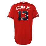 Ronald Acuña Jr Atlanta Braves Majestic 2019 Alternate  Collection Flex Base Player Jersey – Scarlet