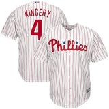 Scott Kingery Philadelphia Phillies Majestic Official Cool Base Player Jersey – White/Red