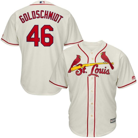 Paul Goldschmidt St. Louis Cardinals Majestic Alternate Official Cool Base Player Jersey - Cream