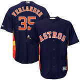Justin Verlander Houston Astros Majestic 2019 Postseason Official Cool Base Player Jersey - Navy