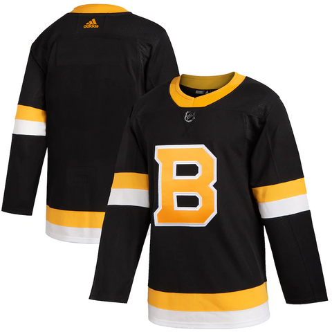 Men's Boston Bruins adidas Black Alternate Authentic Team Jersey