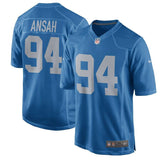 Ziggy Ansah Detroit Lions Nike Throwback Game Jersey - Blue