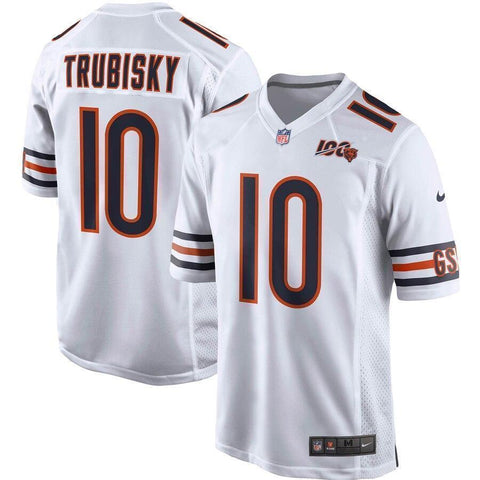 Mitchell Trubisky Chicago Bears Nike 100th Season Game Jersey - White