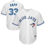JA Happ Toronto Blue Jays Majestic Home Cool Base Player Jersey - White