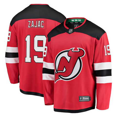 Men's New Jersey Devils Travis Zajac Fanatics Branded Red Home Breakaway Player Jersey