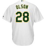 Matt Olson Oakland Athletics Majestic Home Official Cool Base Player Jersey - White