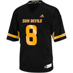 No. 8 Arizona State Sun Devils Replica Football Jersey - Black