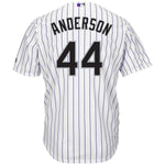 Tyler Anderson Colorado Rockies Majestic Home Cool Base Player Jersey - White