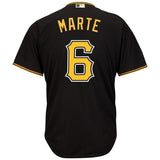 Starling Marte Pittsburgh Pirates Majestic Alternate  Jersey - Black/White