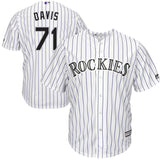 Wade Davis Colorado Rockies Majestic Home Cool Base Player Jersey - White