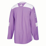 Nashville Predators adidas 2018 Hockey Fights Cancer Blank Practice Jersey - Purple